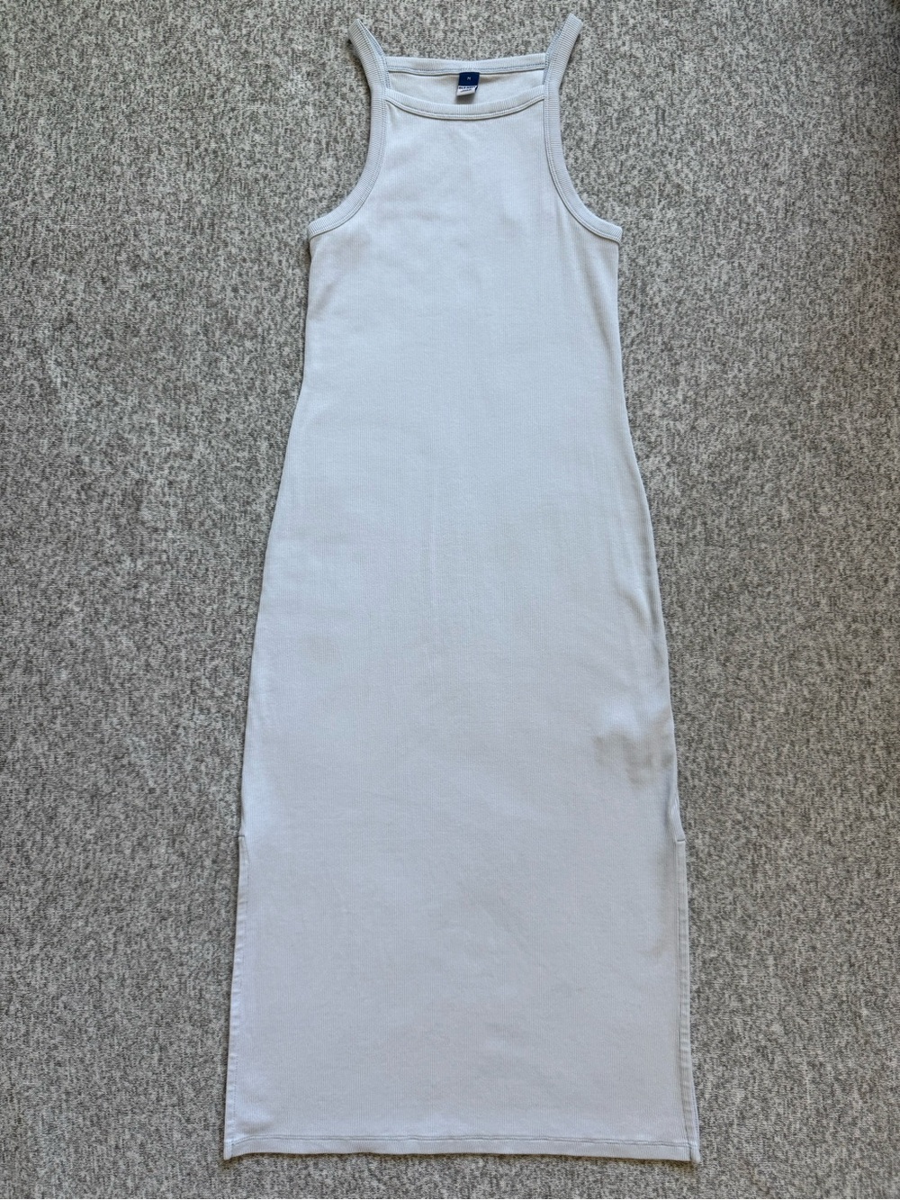Old Navy Light Blue Ribbed Midi Tank Dress